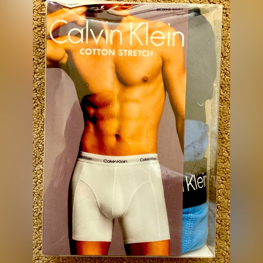 NIP Calvin Klein Cotton Stretch Boxer Briefs, 3 Pair